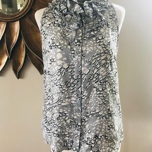 100% Silk Animal Print tank-Cynthia Rowley S